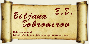 Biljana Dobromirov vizit kartica